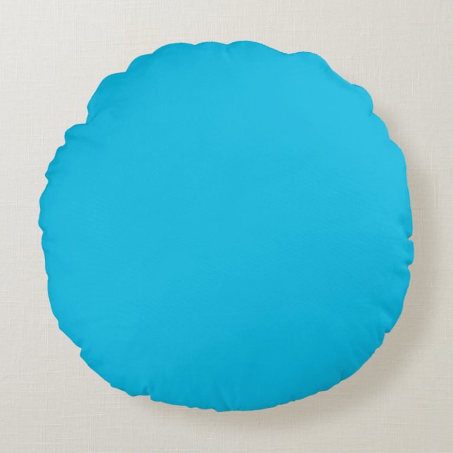 Blaue Himbeere (feste Farbe)  Rundes Kissen (Vorderseite)
