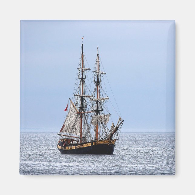 Blaue Himmel auf dem Wasserboot Magnet (Vorne)