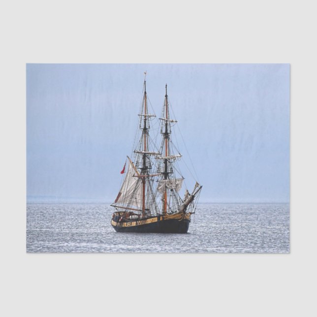 Blaue Himmel auf dem Wasserboot Seidenpapier (Vorderseite)