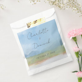 Blaue Himmel bemalt Landschaft Moderne Hochzeit Geschenktütchen