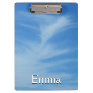 Blaue Himmel mit weißen Wolken Abstrakte Naturfoto Klemmbrett