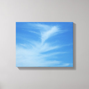 Blaue Himmel mit weißen Wolken Abstrakte Naturfoto Leinwanddruck