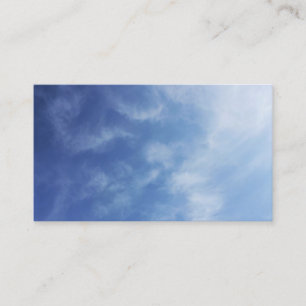 Blaue Himmel Neblige Wolken Foto Visitenkarte