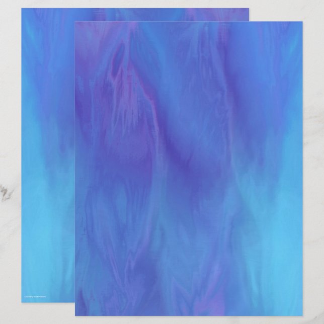 Blaue Himmel Scrapbook-Papier 2-seitige Seite (Vorne/Hinten)