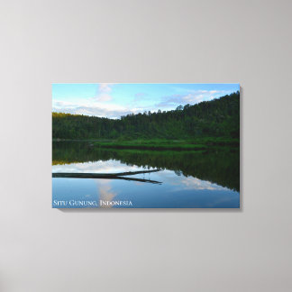 Blaue Himmel See Wald Reflexion Indonesien Landsch Leinwanddruck