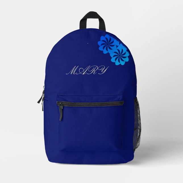 Blaue Himmel Sterne Bedruckter Rucksack (Vorderseite)