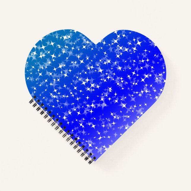 Blaue Himmel Sterne Notizbuch (Vorderseite)