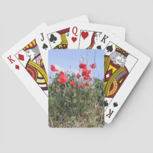 Blaue Himmel und rote Mohnblumen Spielkarten
