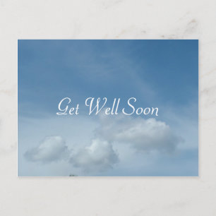 Blaue Himmel und weiße Wolken Postkarte. Postkarte