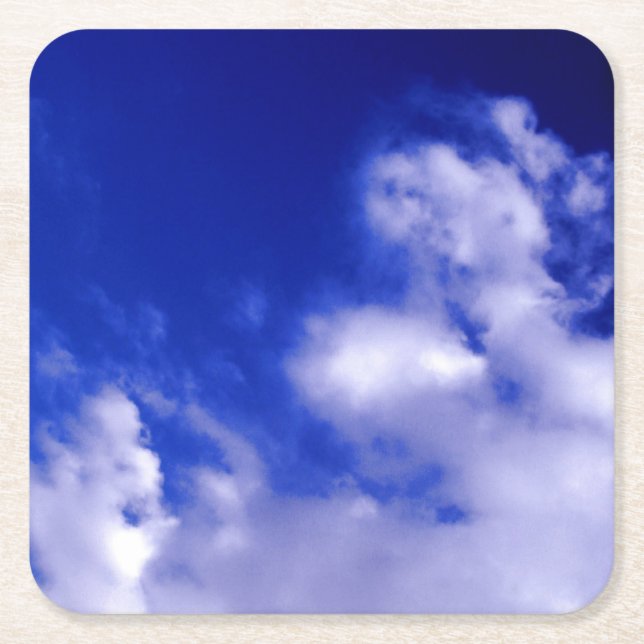 Blaue Himmel und weiße Wolken Rechteckiger Pappuntersetzer (Vorderseite)