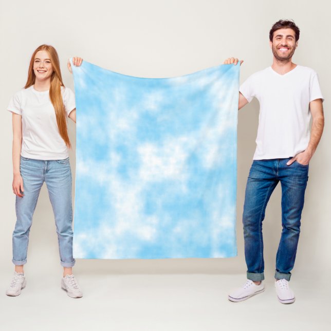 Blaue Himmel- und Wolkenkunst individuell Fleecedecke (Beispiel)