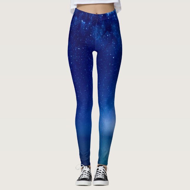 Blaue Himmels-Gewohnheits-Leggings Leggings (Vorderseite)