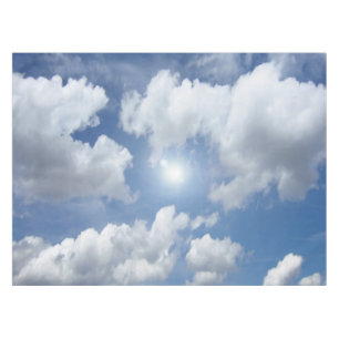 Blaue Himmels-Wolken + Ihre Ideen Tischdecke