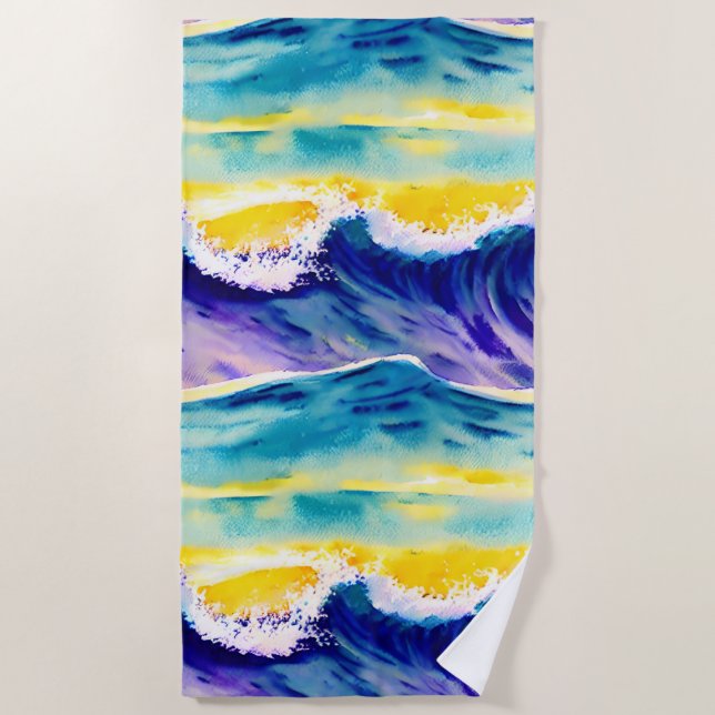 Blaue Himmelsfarbe Sommerzeit Urlaub Strandtuch (Vorderseite)