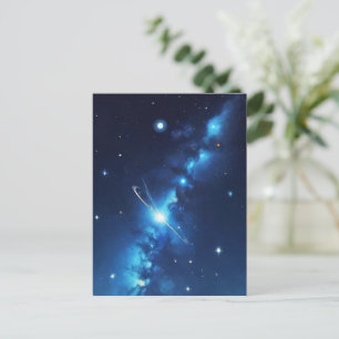 Blaue Himmelsgalaxie Postkarte