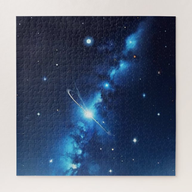 Blaue Himmelsgalaxie Puzzle (Vertikal)
