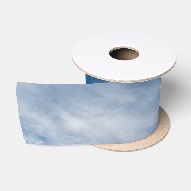 Blaue Himmelswolken Satinband (Spule)