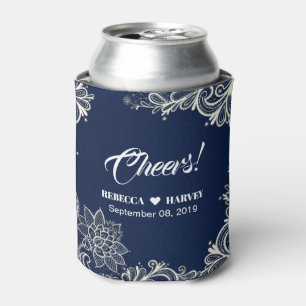 Blaue Hochzeit am Strand Dosenkühler