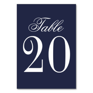 Blaue Hochzeit der Nautik Tischnummer