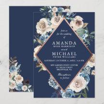 Blaue Hochzeit der Navy-Rose