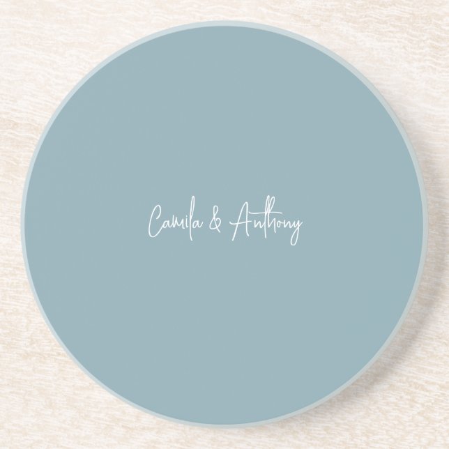 Blaue Hochzeit Getränkeuntersetzer (Vorne)