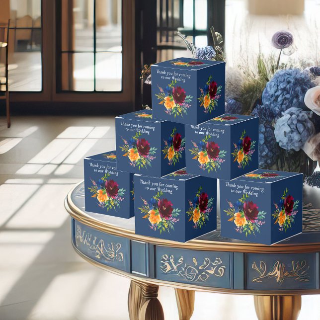 Blaue Hochzeit mit hellen Wasserfarben Geschenkschachtel (Von Creator hochgeladen)