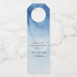 Blaue Hochzeit. Vielen Dank an die Marine Flaschenanhänger