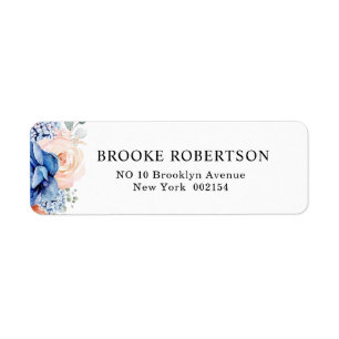 Blaue Hochzeit von Navy Slate Dusty Blush Pink Flo