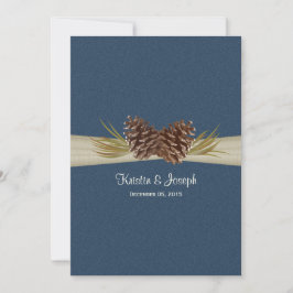 Blaue Hochzeit von Pines Einladung