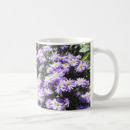 Blaue Holz-Astern Kaffeetasse