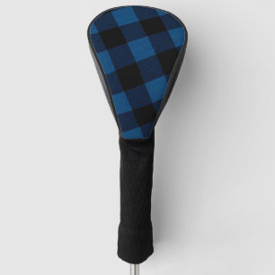 Blaue Holzfäller-Karo Golf Headcover