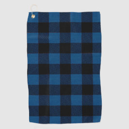 Blaue Holzfäller-Karo Golfhandtuch