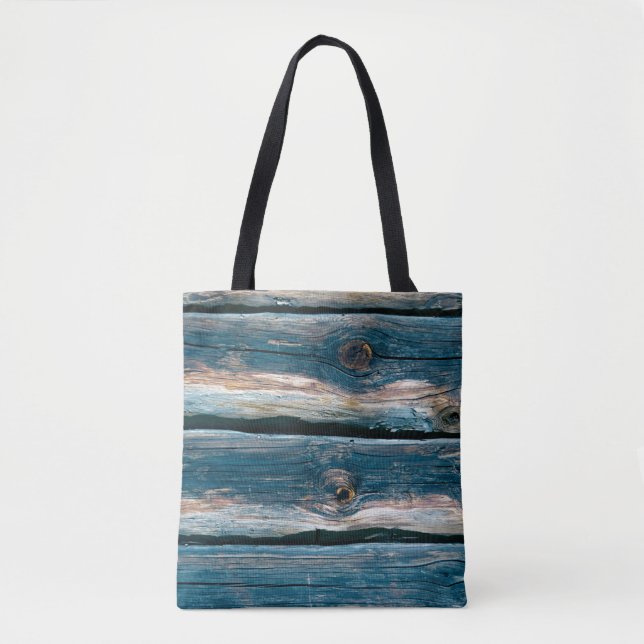Blaue Holzmauer. Abstrakter Hintergrund und (Vorderseite)