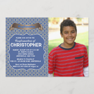 Blaue Horizont-Foto-Einladung Einladung