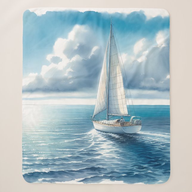 Blaue Horizont-Segelyacht Sherpadecke (Vorderseite)