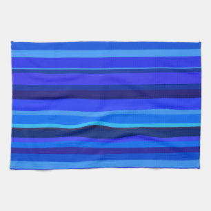 Blaue horizontale Streifen Handtuch