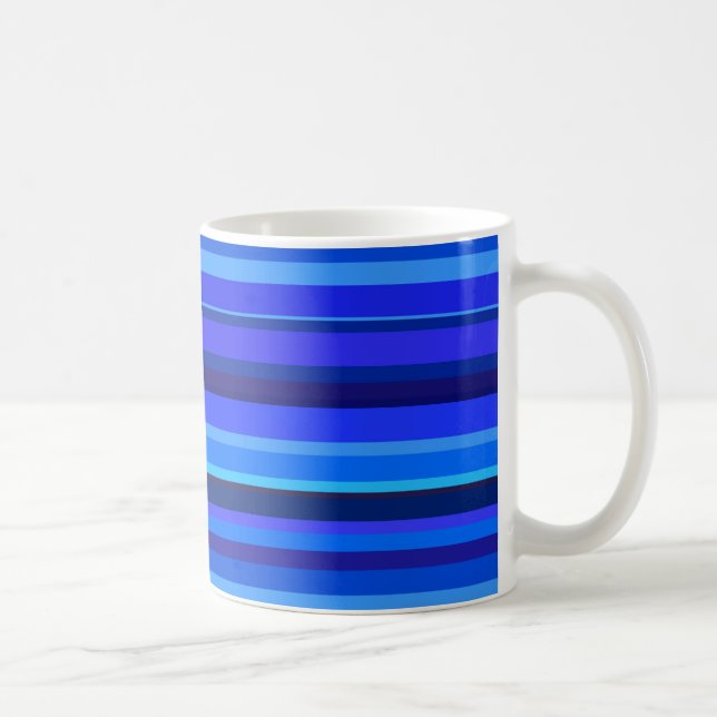 Blaue horizontale Streifen Kaffeetasse (Rechts)