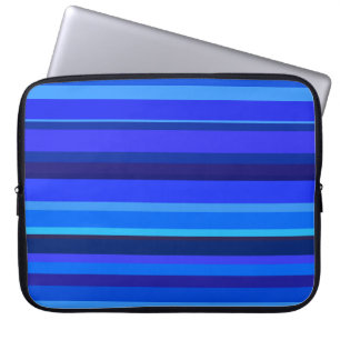 Blaue horizontale Streifen Laptopschutzhülle
