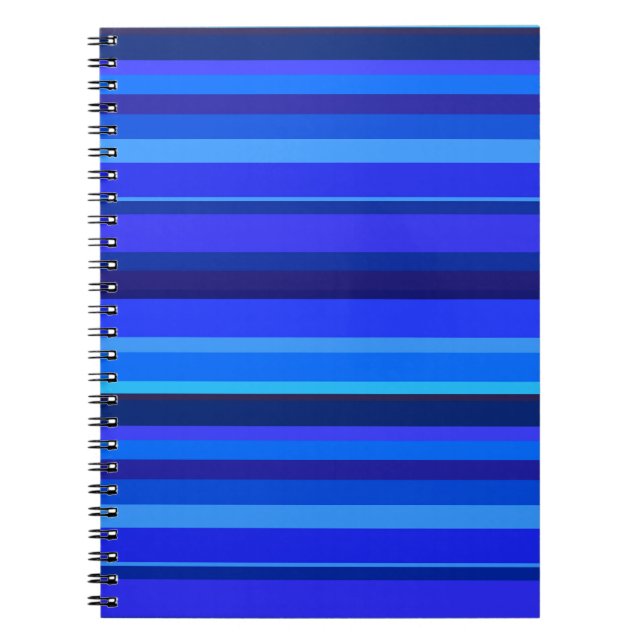 Blaue horizontale Streifen Notizblock (Vorderseite)