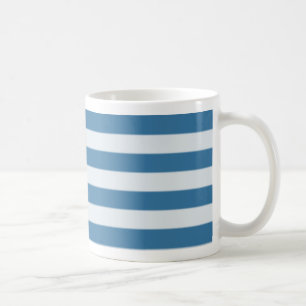 Blaue horizontale Streifen-Tasse Kaffeetasse