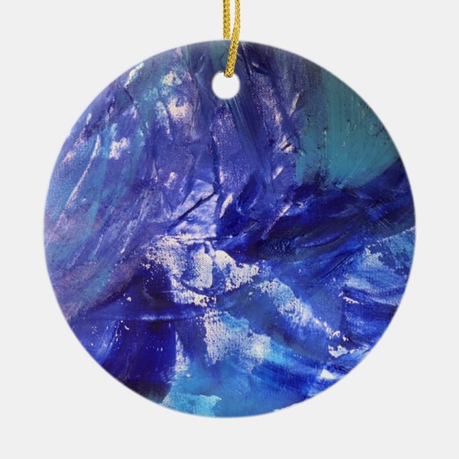 Blaue Horizonte " Keramik Ornament (Vorne)
