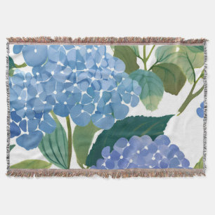 Blaue Hortensie Aquarell Florale Küsten Decke