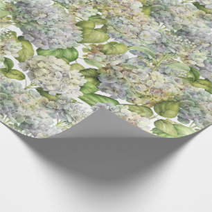 Blaue Hortensie Lavendel Botanisch Floral Geschenkpapier