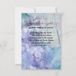 BLAUE HORTENSIE & LIBELLE Bat Mitzvah Party Einlad Einladung