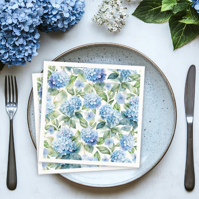 Blaue Hortensie Serviette (Von Creator hochgeladen)