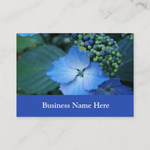 blaue Hortensie Visitenkarte