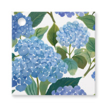 Blaue Hortensien Aquarell Blumen
