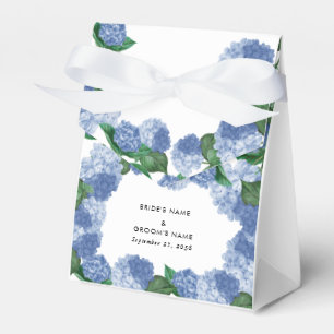 Blaue Hortensien-Blumen-Grün-Moderne Hochzeit Geschenkschachtel