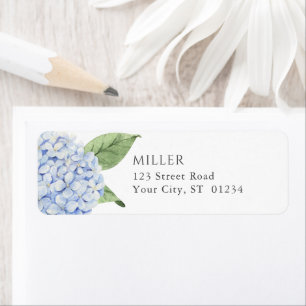 Blaue Hortensien Blumen Personalisierte Adresse
