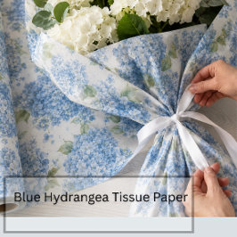 Blaue Hortensien-Blumen-Seidenpapier Seidenpapier